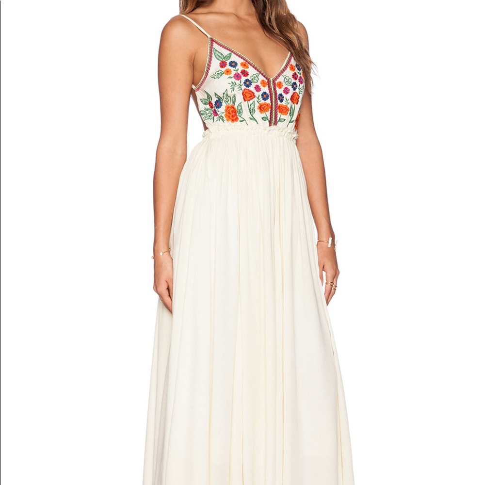 RAGA Isabella floral embroidered Maxi Dress